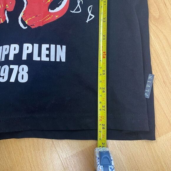 PHILLIP PLEIN ROUND NECK SS RHINESTONE GRAFFITI T-SHIRT - Picture 9 of 11